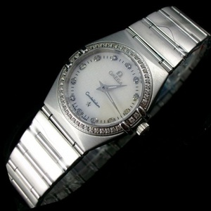 Omega OMEGA Constellation Series Swiss Women's Watch All-steel Diamond British Women's Watch White Concealed Standard Swiss Original Movement