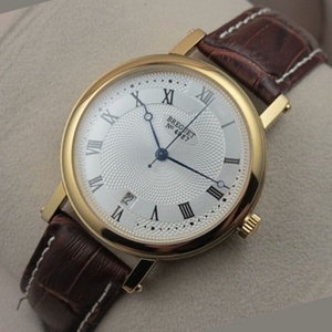 Breguet Swiss men's watch 18K gold automatic mechanical transparent leather strap men's watch Roman scale Swiss movement