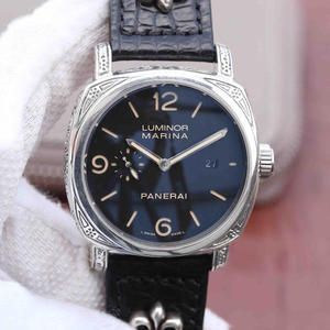 Re-engraved imitation Panerai 312/pam00312 sterling silver watch classic sandwich dial (with super luminous)