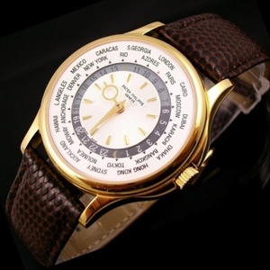 Swiss Patek Philippe Complication Chronograph Series 5130J-001 Men's Watch World Time 18K Gold Automatic Mechanical Through-Bottom Men's Watch