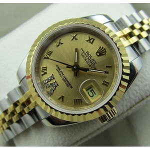 Swiss watch high imitation Rolex ROLEX18K gold-coated steel belt automatic mechanical watch men's watch Swiss movement