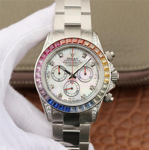 Rolex Daytona-116598RBOW series cosmic chronograph function men's mechanical watch rainbow circle mother-of-pearl face