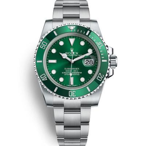 NAIL Rolex 116610LV-97200 Green Water Ghost Men's Watch Stainless Steel Strap Automatic Mechanical Movement Close Bottom