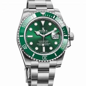 N Factory V8 Version Rolex Submariner Series Green Water Ghost-calendar diving watch, the highest version of the top replica watch 904.