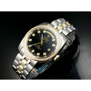 Swiss Tudor TUDOR Ocean Prince series watch luxury bag 18K gold black face diamond automatic mechanical double calendar men's watch