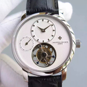 Vacheron Constantin's top real tourbillon series mechanical men's watch 24 hours display on the left