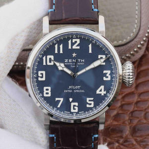 XF factory Zenith pilot c738 blue surface men's mechanical watch.