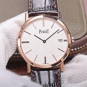 MKS Piaget Altiplano series to achieve super u202e thin series rose gold men's automatic mechanical watch cowhide.