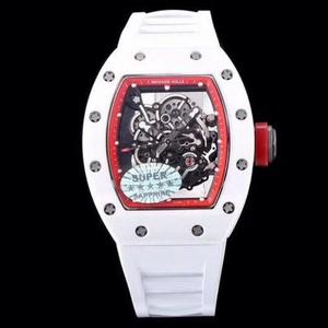 KV Taiwan Factory RM055 White Pottery Series Net Red Hot Style Men's Mechanical Watch White Tape