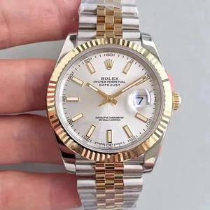 N Factory Rolex Datejust 41MM New Edition Folding Buckle White Noodle Ding Men's Mechanical Watch (Gold Type)