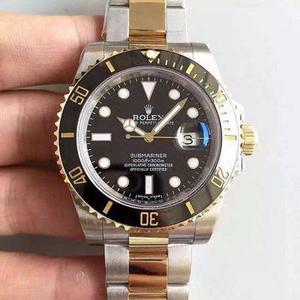 N Factory Rolex Golden Black Water Ghost Top Replica Watch Perfect Replica Version