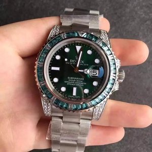 N factory Rolex v7 version green water ghost green diamond ring customized version super luminous n factory new product