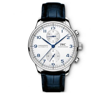 ZF factory watch IW371446 Portuguese blue needle blue leather chronograph automatic mechanical men's watch V2 version.