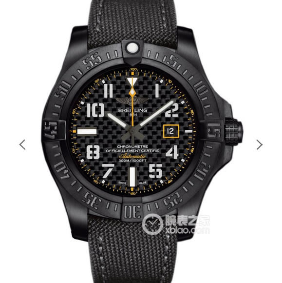 "TW Europe Limited Edition" Breitling Avengers Blackbird Scout Carbon Fiber Face Watch - Click Image to Close