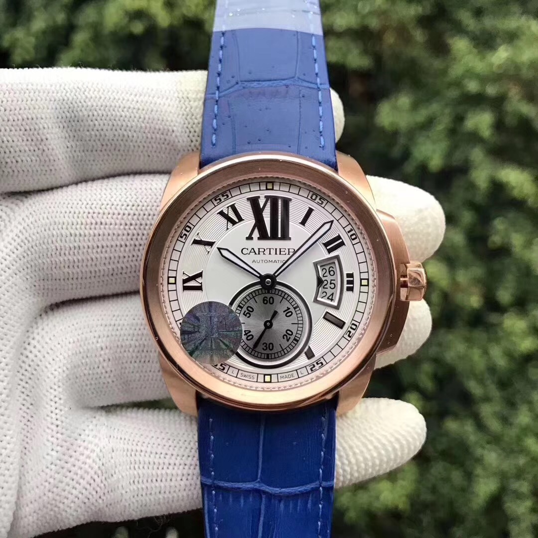 JF Factory Cartier Caliber Series Classic Rose Gold Men's Mechanical Watch - Click Image to Close