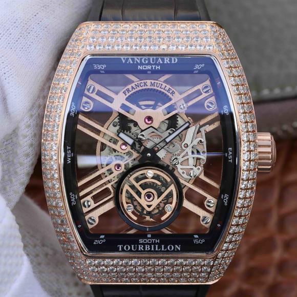 Franck Muller brand new Vanguard Skeleton skeleton bridge Designed carefully to highlight the structure of the watch, men’s wrists. - Click Image to Close