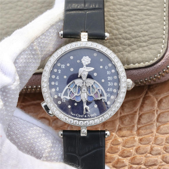 GP Van Cleef u0026 Arpels poetic complication series dancing angel horn The craft skirt is made of sterling silver with diamonds and literal villains. - Click Image to Close