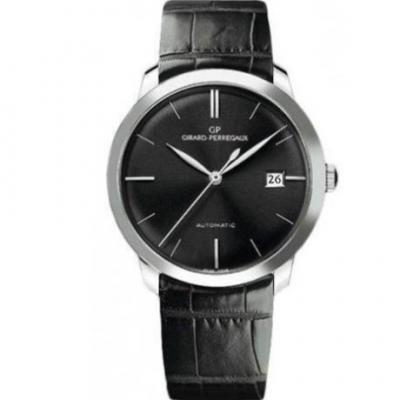 FK Girard Perregaux 1966 Series 49525 Men's Mechanical Watch Black Plate - Click Image to Close