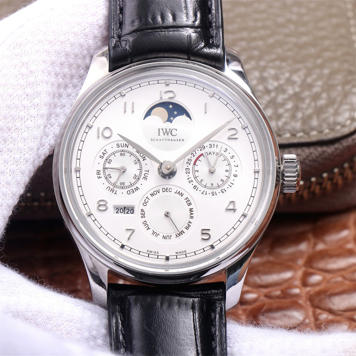 V9 IWC Portuguese Series IW502305 , Perpetual Calendar Automatic Mechanical Men's Watch, Moon Phase - Click Image to Close