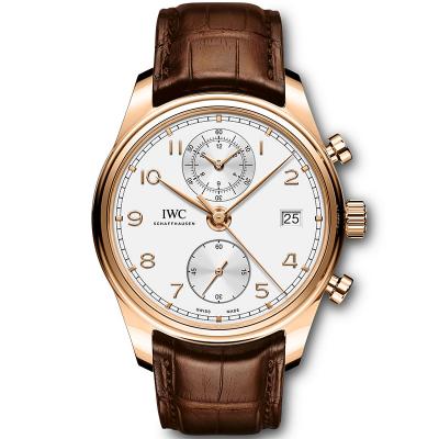 ZF IWC Portuguese Series IW390301 Multi-Function Chronograph Watch, Men's Automatic Mechanical Watch, Rose Gold. - Click Image to Close