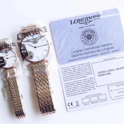 JF New Longines Garland Series Couple Watch 36mmL420 Quartz Movement Men's Watch 24mmL420 Quartz Movement Women's Watch - Click Image to Close