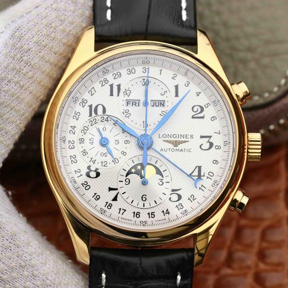 GS Longines Master Moon Phase L2.773.4.78.3 watch adopts Shanghai 7751 movement to change the original L.687 movement leather strap - Click Image to Close