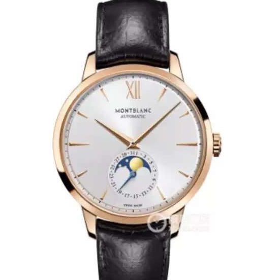 VF factory replica Montblanc U0111185 men's mechanical watch moon phase function. - Click Image to Close