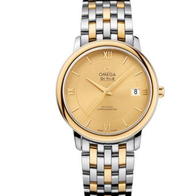 TW Omega's new Die flying 424.20.37.20.08.001 men's mechanical watch with gold surface. - Click Image to Close