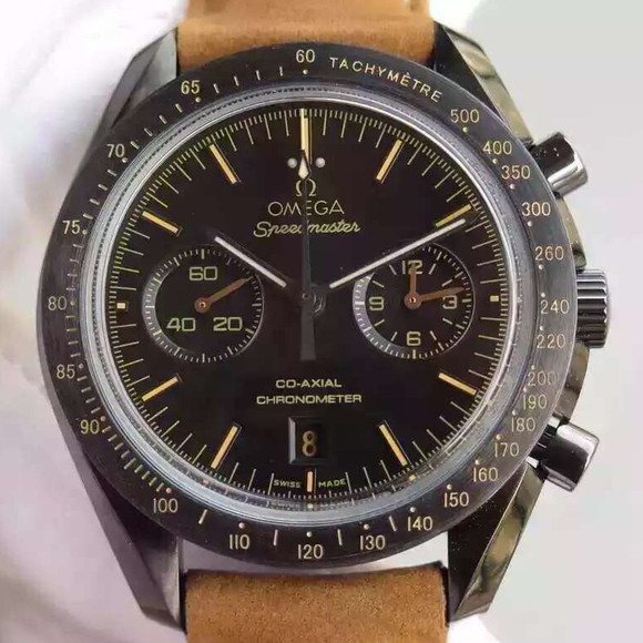 Omega Speedmaster Series Dark Side of the Moon New Face Ceramic Ring Mouth Arched Sapphire Glass Mechanical Men's Watch - Click Image to Close