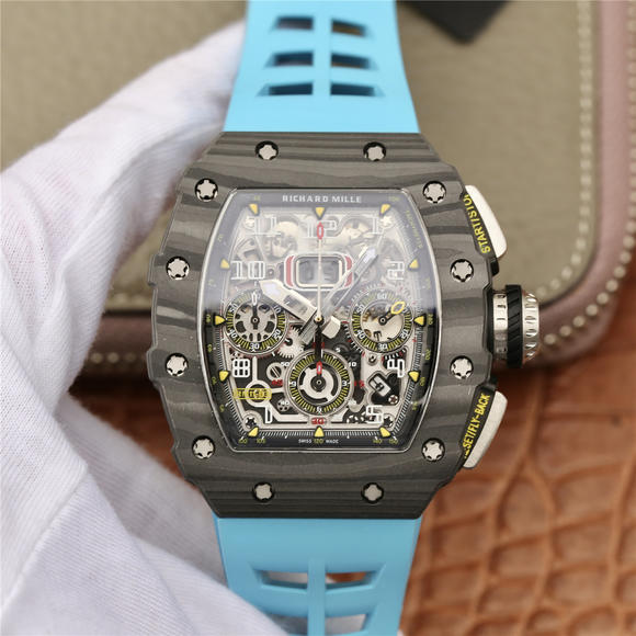 KV Richard Mille Miller RM11-03 Series Men's Mechanical Watch (Blue Tape) - Click Image to Close