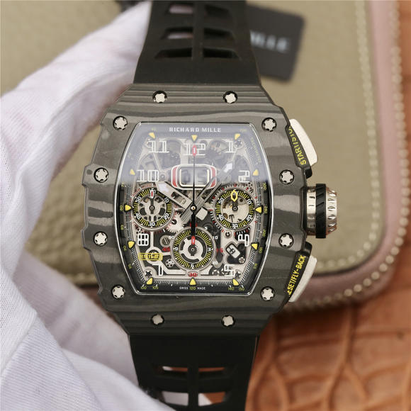 KV Richard Mille Miller RM11-03 Series Men's Mechanical Watch (Black Tape) - Click Image to Close