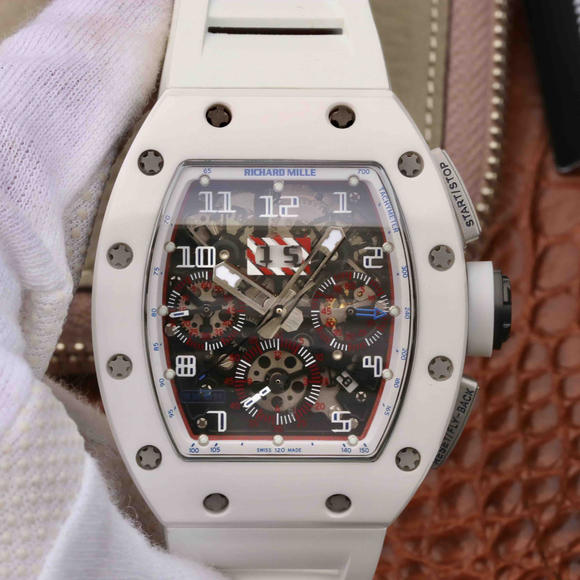 KV factory Richard Mille RM-011 white ceramic limited edition men's high-end quality mechanical watch. - Click Image to Close