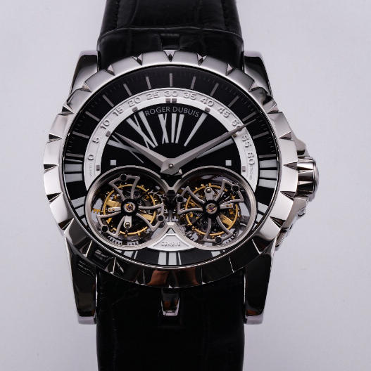 The true tourbillon runs stably with the highest value in history JB Roger Dolby King series double flying tourbillon equipped with two flying replica watches Men's watch - Click Image to Close