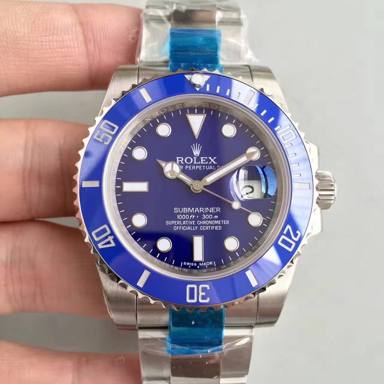 N Factory V7 Rolex Blue Water Ghost Nigga V7 Edition SUB Submariner Series 116610LN with Calendar. - Click Image to Close