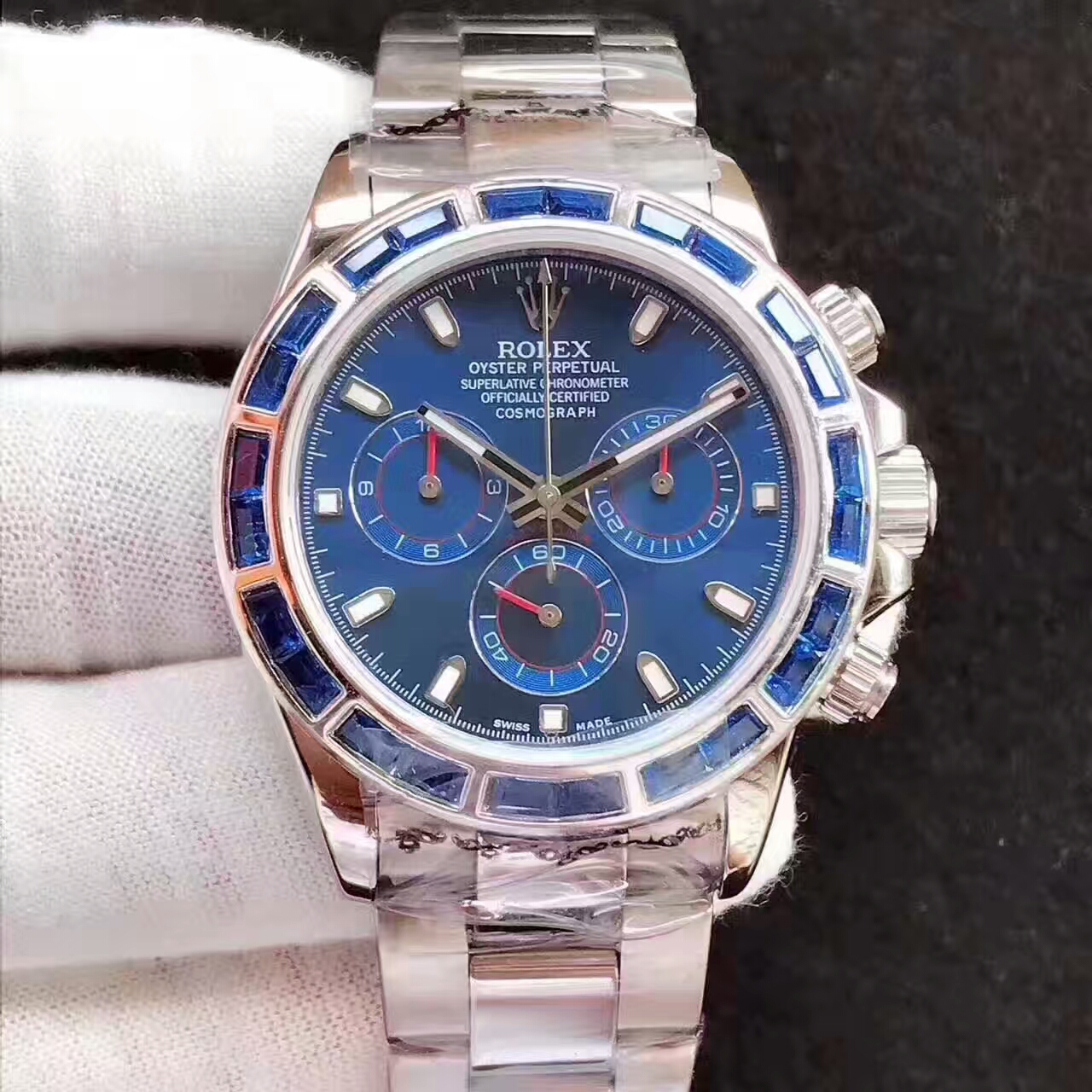 Rolex Cosmograph Daytona series 116505-0002 blue face men’s automatic mechanical watch . - Click Image to Close