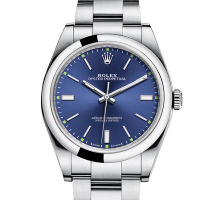 AR Rolex 114300-0003 Oyster Perpetual Series Blue Face Mechanical Watch - Click Image to Close
