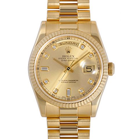 Re-engraved Rolex (Rolex) Day-Date 118238A-83208 Gold Watch Automatic Mechanical Men's Watch - Click Image to Close