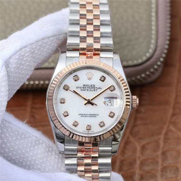 GM new Lady datejust 36mm rose gold 2018 new datejust 14k gold-covered series automatic mechanical movement stainless steel strap - Click Image to Close