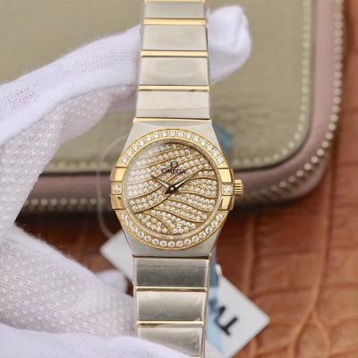 TW Omega Women's Constellation Series 27mm Quartz Watch Original One-to-One Model Stainless Steel Strap - Click Image to Close