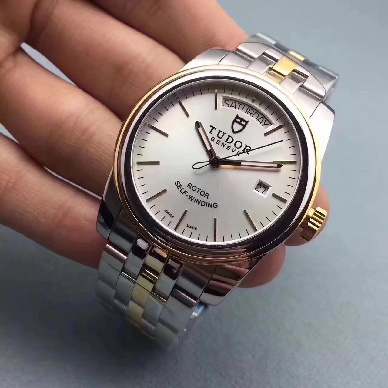 Boutique-Tudor Tudor Junjue Series Men's Mechanical Watch Dual Calendar Bar Ding - Click Image to Close