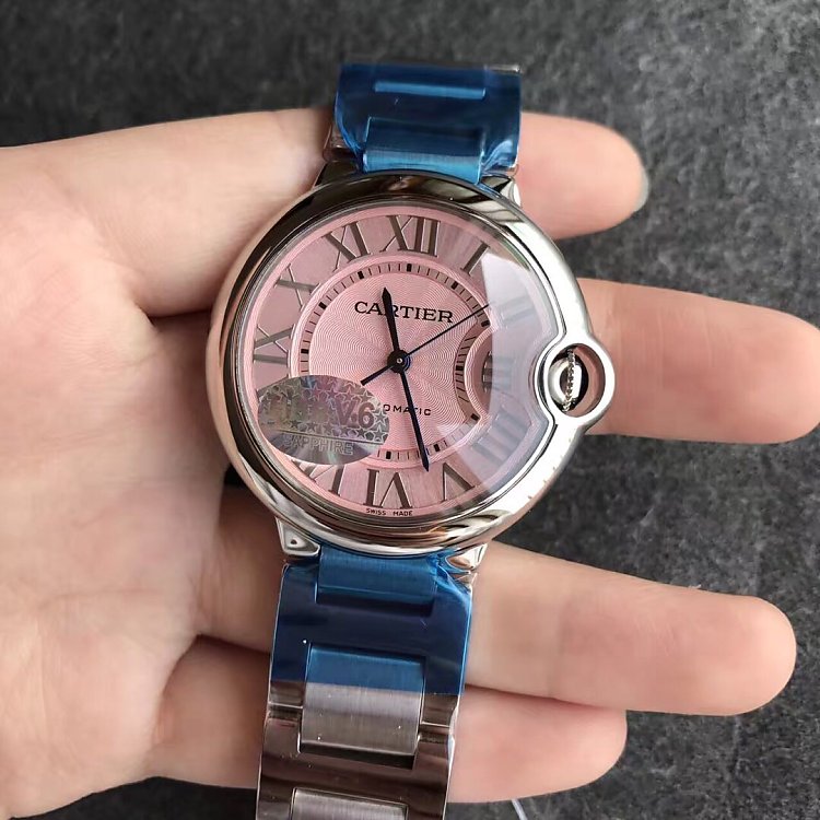V6 factory new Cartier blue balloon 36 powder noodles imported mechanical movement neutral - Click Image to Close