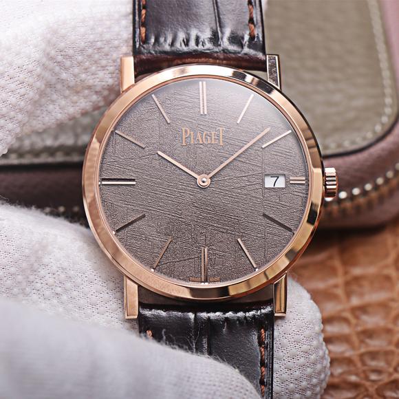 MKS Piaget Altiplano series to reach super u202e series thin u202c row rose gold men's automatic mechanical watch cowhide. - Click Image to Close