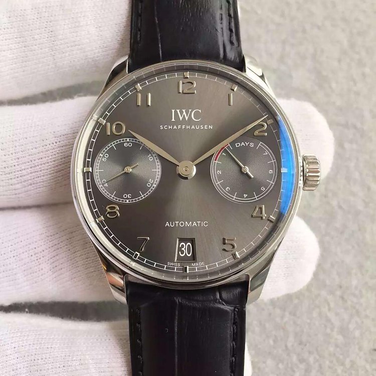 zf factory v4 re-enacted IWC Portuguese seven gray face watch perfectly seamless - Click Image to Close