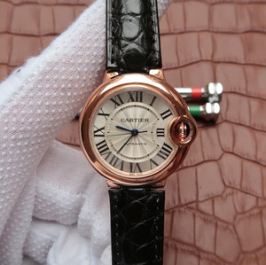 Orologio da donna con palloncino blu Cartier w6920097 orologio al quarzo (piccolo 28,6).