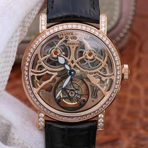 L'orologio Franck Muller GIGA tourbillon cavo scioccato il mercato. L'orologio utilizza un design di layout cavo