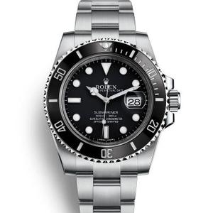 ar fabbrica top replica Rolex Submariner serie black acqua fantasma classico orologio 116610LN fabbrica nuovo