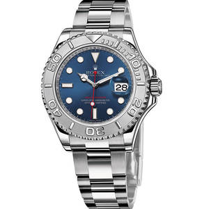 Orologio da uomo a banda d'acciaio Rolex Yacht-Master 116622 (faccia blu) riprodotto dalla fabbrica EW