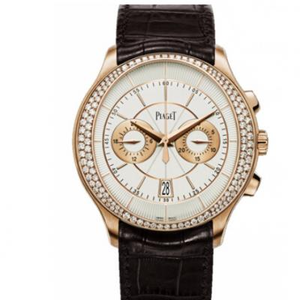 Piaget cintura nera serie Black Tie G0A39115 cintura maschile importato movimento 9015 oro rosa