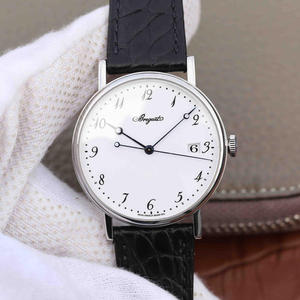 MKS工場ブレゲクラシックシリーズ5177メンズ自動機械式極薄時計アラビア数字アリゲーターレザー。