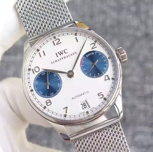 IWCポルトガル第7限定版ポルトガル語第7鎖V4版機械メンズ腕時計、白い表面